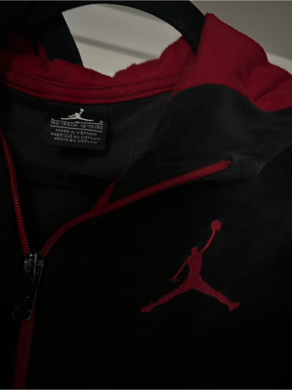 Black and Red Athletic Zip Jacket and track pants- Jordan